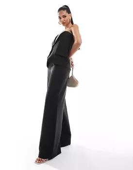 ASOS Luxe – черные костюмные брюки с широкими штанинами, часть комплекта