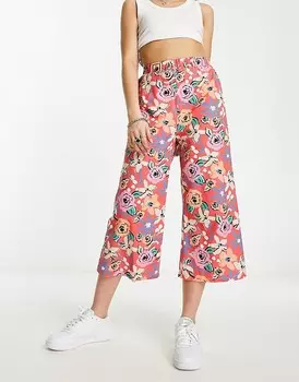 ASOS MADE IN KENYA – Брюки без шнурков с принтом роз
