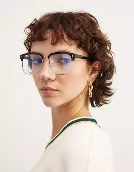 ASOS – очки в стиле ретро с прозрачными линзами, защищающими от синего света
