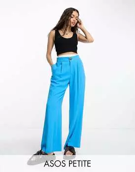 ASOS Petite свободные льняные брюки бирюзового цвета