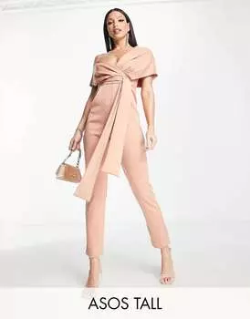 ASOS Розовый комбинезон с аквалангом с приспущенными плечами