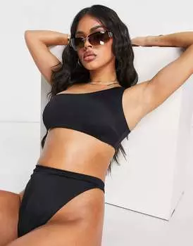 ASOS сочетает и сочетает стильный черный бикини-топ на одно плечо