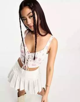 ASOS Taylor Корсет на косточках с ярким цветочным принтом
