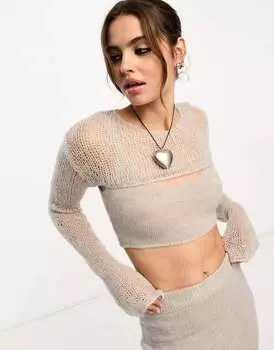 ASOS вязаный бюстгальтер и плечи 2 в 1 лесенкой в сочетании