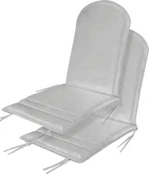 Aspero 2 подушки для садовых стульев Adirondack, белый