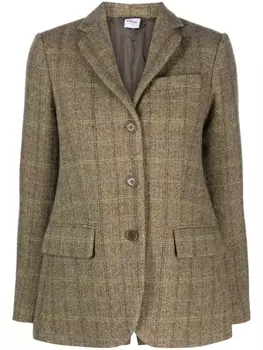 ASPESI блейзер с узором в елочку, нейтральный цвет