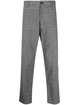 ASPESI брюки строгого кроя в клетку, серый