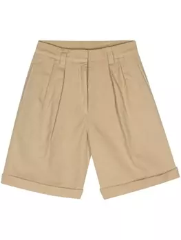 ASPESI darted turn-up cuffs shorts, нейтральный цвет