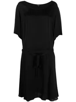 ASPESI drop waist satin finish dress, черный