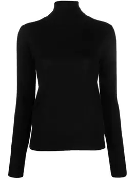 ASPESI джемпер из вирджинской шерсти с высоким воротником, черный