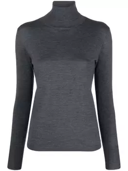 ASPESI джемпер из вирджинской шерсти с высоким воротником, серый