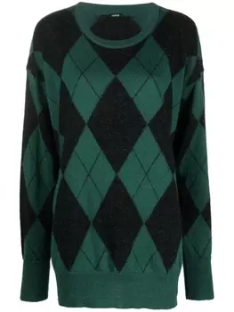 ASPESI джемпер в клетку, зеленый