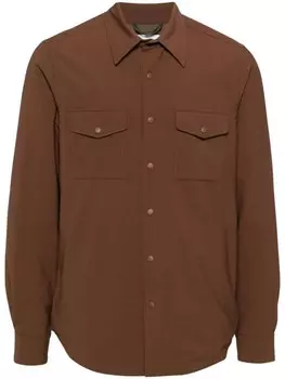 ASPESI фланелевая рубашка с подкладкой, коричневый