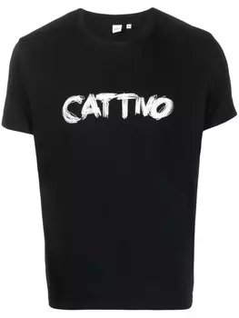 ASPESI футболка с надписью, черный