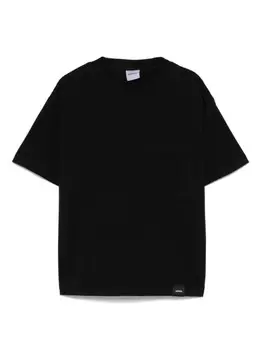 Aspesi Kids футболка с нашивкой-логотипом, черный