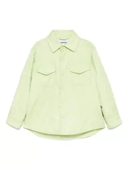 Aspesi Kids стеганый пуховик, зеленый