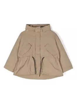 Aspesi куртка с капюшоном и кулиской, нейтральный цвет