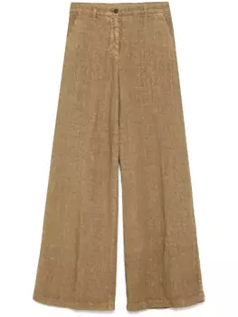 ASPESI льняные брюки палаццо, коричневый