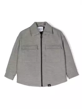Aspesi меланжевая куртка-рубашка на молнии, серый