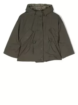 Плащ с капюшоном и карманами Aspesi, зеленый