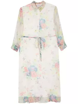 ASPESI платье миди с цветочным принтом, белый