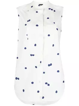 ASPESI платье с принтом, белый