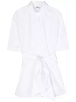 ASPESI поплиновая рубашка со шнуровкой, белый