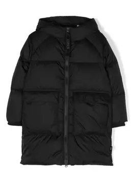 Aspesi пуховик на молнии с капюшоном, черный
