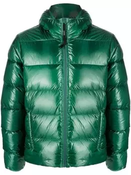 ASPESI пуховик на молнии, зеленый