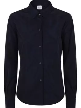 ASPESI рубашка с закругленным подолом, синий