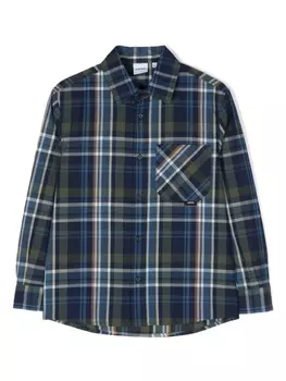 Aspesi рубашка в клетку, синий