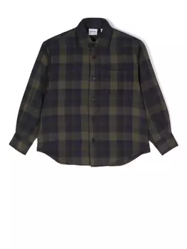 Aspesi рубашка в клетку, зеленый