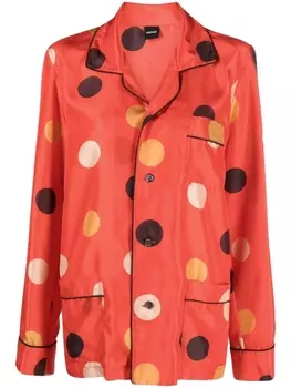 ASPESI шелковая рубашка в горох, красный