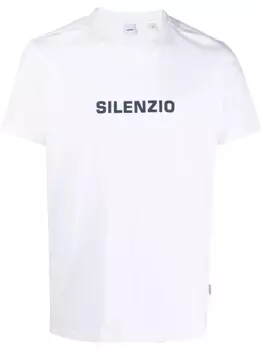 ASPESI Silenzio print cotton T-shirt, белый