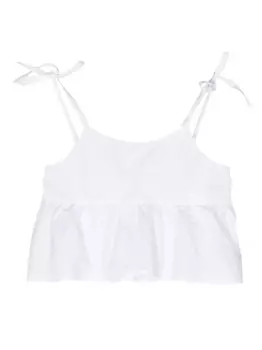 Aspesi топ с баской, белый