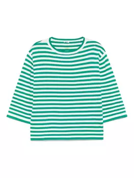 ASPESI топ в полоску, зеленый