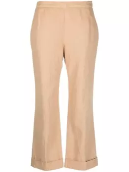 ASPESI укороченные расклешенные брюки, нейтральный цвет