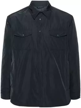 ASPESI утепленная куртка-рубашка, синий