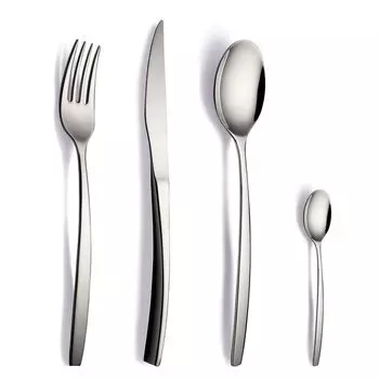 ASPHALD Nepal Набор столовых приборов премиум-класса на 6 персон | Столовые приборы из 24 предметов, нержавеющая сталь 18/10 | можно мыть в посудомоечной машине