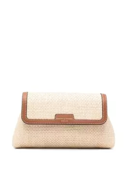 Aspinal Of London клатч из рафии, нейтральный цвет