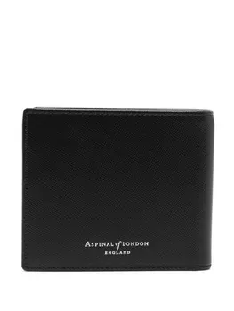 Aspinal Of London кошелек из сафьяновой кожи с логотипом, черный