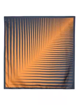 Aspinal Of London шелковый шарф с принтом, синий