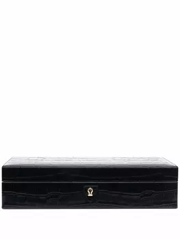 Aspinal Of London шкатулка для часов с тиснением под крокодила, черный