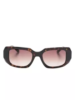 Aspinal Of London солнцезащитные очки Kiran в прямоугольной оправе, коричневый