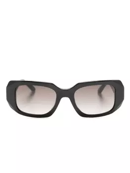 Aspinal Of London солнцезащитные очки Kiran в прямоугольной оправе, черный