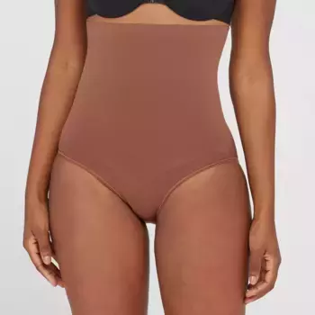 ASSETS by SPANX Женские утягивающие трусы с высокой талией, выдающиеся результаты, цвет Chestnut Brown