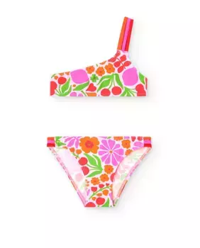 Ассиметричное бикини для девочки с цветочным принтом Boboli, многоцветный