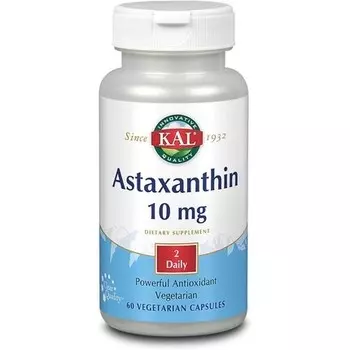 Астаксантин 5 мг 60 растительных капсул KAL