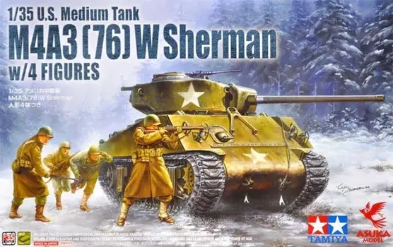Asuka 35-048 M4A3 (76) W Sherman с фигуркой (Tamiya) 1/35 Inna marka