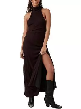 Athea Женское трикотажное платье макси без рукавов Free People, цвет espresso bean